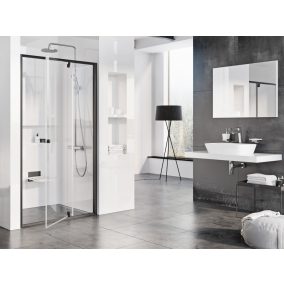 Pivot PDOP2-110 zuhanyajtó fekete+transparent