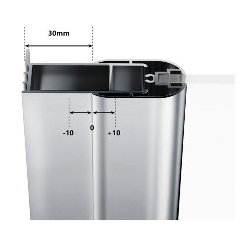 Chrome CSD1-80 zuhanyajtó krómhatású+transparent