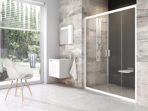 Blix BLDP4-190 zuhanyajtó fehér+transparent *