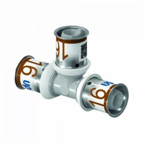   UPONOR S-Press PLUS PPSU műanyag egál T-idom ötrétegű csőhöz, 16 mm