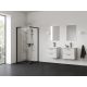 Blix II NBLRV2 90x90 zuhanykabin fekete+transparent
