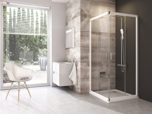 Blix BLRV2 80x80 zuhanykabin fehér+transparent