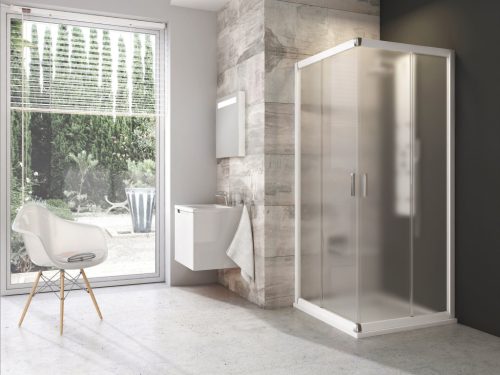 Blix BLRV2 80x80 zuhanykabin fehér+grape