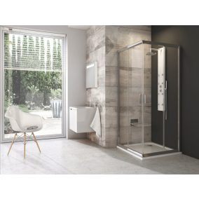 Blix BLRV2 80x80 zuhanykabin krómhatású+transparent