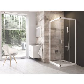 Blix BLRV2 90x90 zuhanykabin fehér+transparent