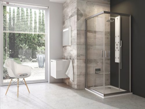 Blix BLRV2 90x90 zuhanykabin szatén+transparent