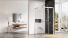 Matrix MSRV4-80x80 zuhanykabin szatén+transparent