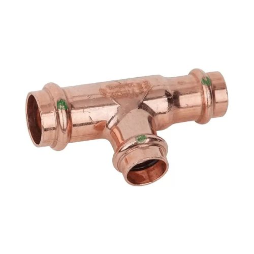 VIEGA 2418 Profipress vörösréz szűkített T-idom vízre és fűtésre, 22x15x15mm