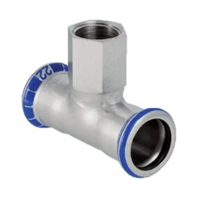   GEBERIT Mapress inox T-idom belső menetes ággal, 35 x 1/2"B x 35 mm