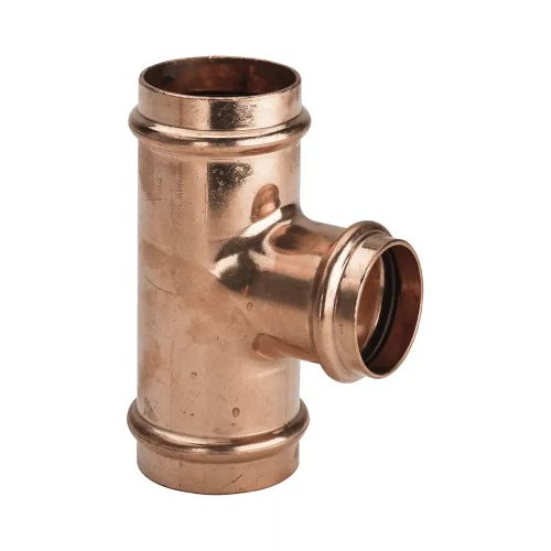 VIEGA 2418 Profipress vörösréz szűkített T-idom vízre és fűtésre, 54x22x54mm