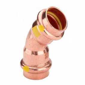   VIEGA 2626 Profipress G vörösréz ív, gázra, 45°, 2 tokos, 22mm