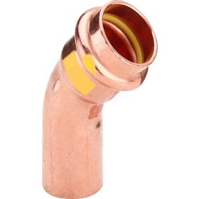   VIEGA 2626.1 Profipress G vörösréz ív, gázra, 45°, 1 tokos, 28mm