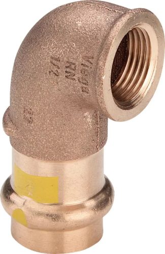VIEGA 2614.2 Profipress G vörösöntvény könyök, gázra, 15mm tok x 1/2"B