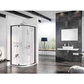 Pivot PSKK3 90x90 zuhanykabin fekete+transparent