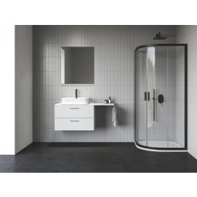 Blix II NBLCP4 90x90 zuhanykabin fekete+transparent