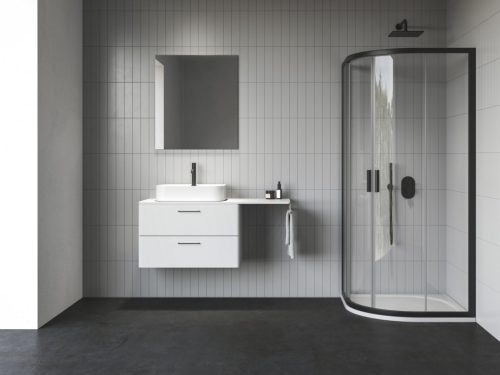 Blix II NBLCP4 90x90 zuhanykabin fekete+transparent