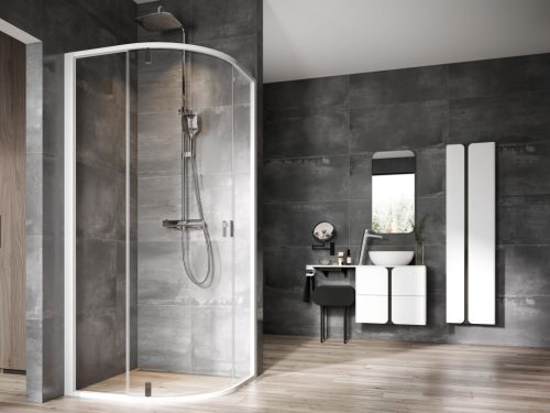 Nexty NSKK3-80 zuhanykabin fehér/króm+transparent
