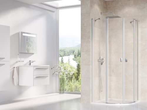 Chrome CSKK4-90 zuhanykabin szatén+transparent