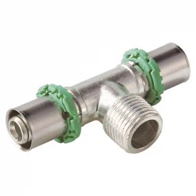   COMAP 7132GW MultiSkin press T-idom külső menetes ággal, 20x2 - 3/4"K - 20x2mm