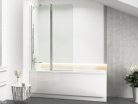 CVS2-100 bal kádparaván krómhatású+transparent