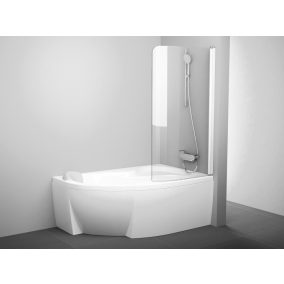 Rosa CVSK1 160/170 jobb kádparaván fehér+transparent