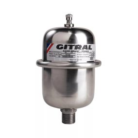  GITRAL AB05 INOX 0.5 literes vízütés gátló tartály, 1/2"
