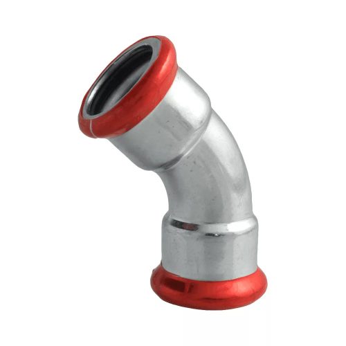 FixTrend Steel Press szénacél ív, 45°, 2 tokos, 76.1mm