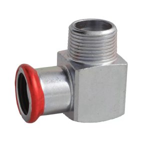   FixTrend Steel Press szénacél könyök, rövid, 15mm tok - 3/8"K