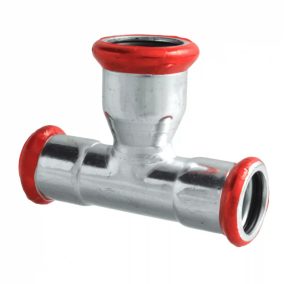   FixTrend Steel Press szénacél szűkített T-idom, 22-28-22mm