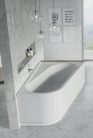 Chrome akrilkád 160x105 jobbos, fehér