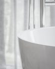 Freedom O Tec 170x77 akrilkád, fehér szabadonálló, fehér/fekete/króm lefolyó