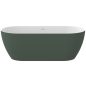   Freedom O Tec 170x77 akrilkád, Grey Green/fehér szabadonálló, fehér/fekete/króm lefolyó