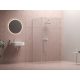 Walk-In Corner Szett 120x80, zuhanykabin matt fehér+transparent