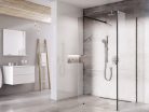 Walk-In Corner Szett 120x90, zuhanykabin fekete+transparent