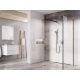 Walk-In Corner Szett 120x90, zuhanykabin fekete+transparent