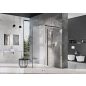 Walk-In Corner Szett 120x90, zuhanykabin fekete+transparent