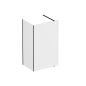Walk-In Corner Szett 120x90, zuhanykabin fekete+transparent