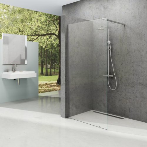 Walk-In Wall Szett 60, zuhanykabin krómhatású+transparent