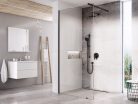 Walk-In Wall Szett 70, zuhanykabin fekete+transparent