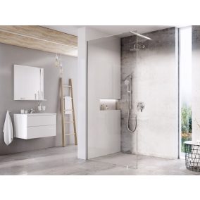 Walk-In Wall Szett 90, zuhanykabin krómhatású+transparent