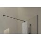 Walk-In Air Wall 100 zuhanykabin fekete+transparent