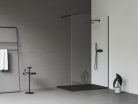 Walk-In Wall Szett 100, zuhanykabin fekete+transparent