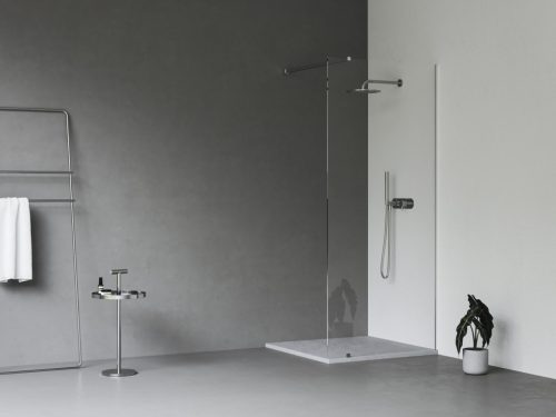 Walk-In Wall Szett 100, zuhanykabin krómhatású+transparent