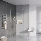Walk-In Wall Szett 100, zuhanykabin krómhatású+transparent