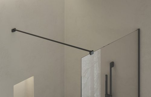 Walk-In Air Wall 110 zuhanykabin fekete+transparent