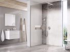 Walk-In Wall Szett 120, zuhanykabin krómhatású+transparent