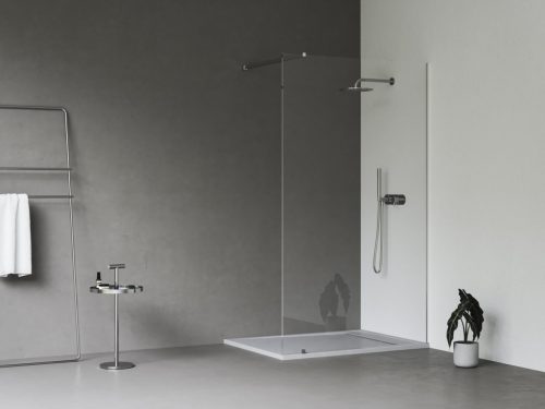 Walk-In Wall Szett 120, zuhanykabin krómhatású+transparent