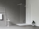 Walk-In Wall Szett 120, zuhanykabin matt fehér+transparent
