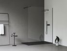 Walk-In Wall Szett 160, zuhanykabin fekete+transparent