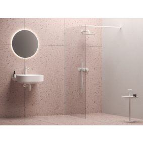 Walk-In Wall Szett 160, zuhanykabin matt fehér+transparent